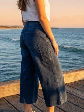 MAC AND ME Carpenter Wide Leg Denim Jeans Women's Size 8